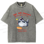 Unisex Raccoon Wizard You Are Enough Printed Washed Tee