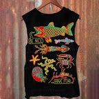 Unisex Casual Be Nice Have Fun Printed Tank Top