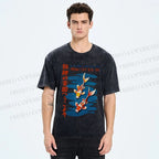 Unisex Japanese Koi Fish Printed Washed Tee