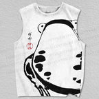 Unisex Japanese Silly Frog Printed Tank Top