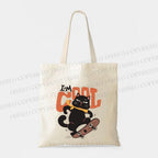 I’m Cool Skateboarding Black Cat Tote Bag
