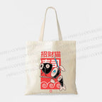 Lucky Cat Sushi Japanese Tote Bag