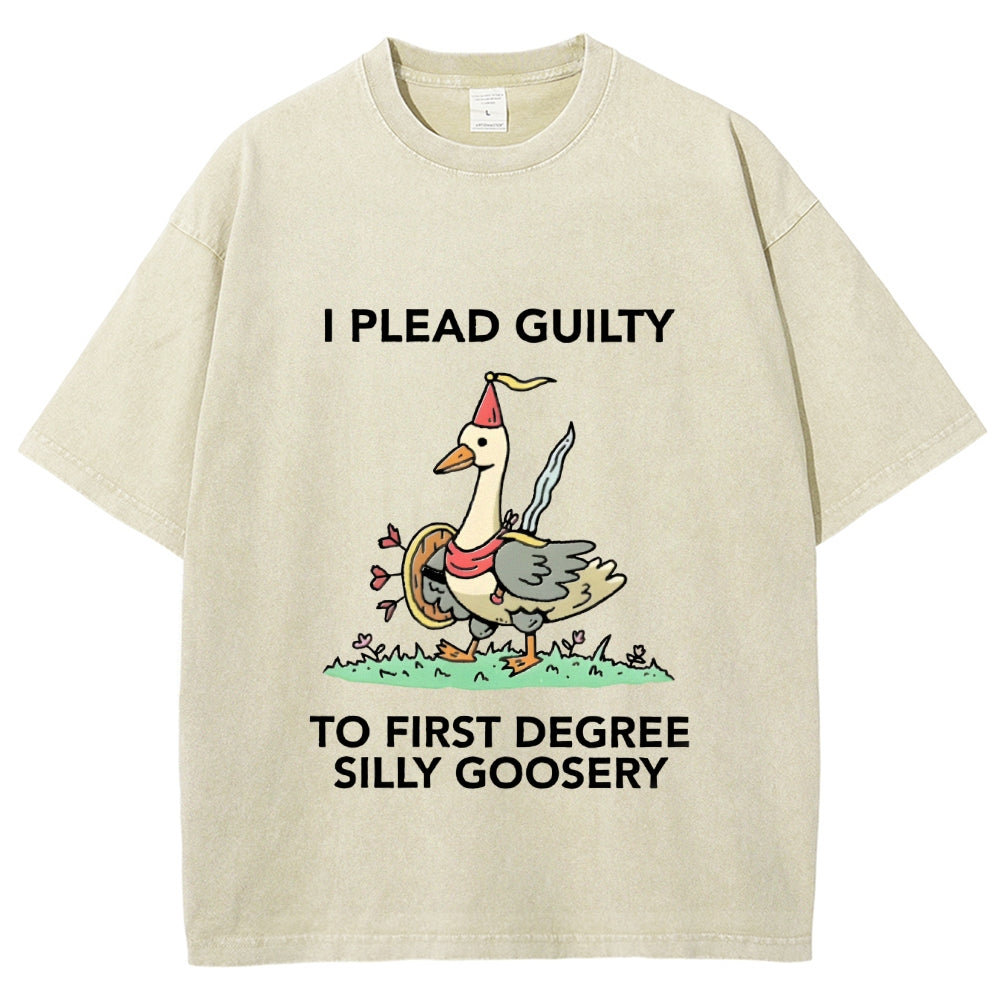 Unisex First Degree Silly Goose Printed Washed Tee