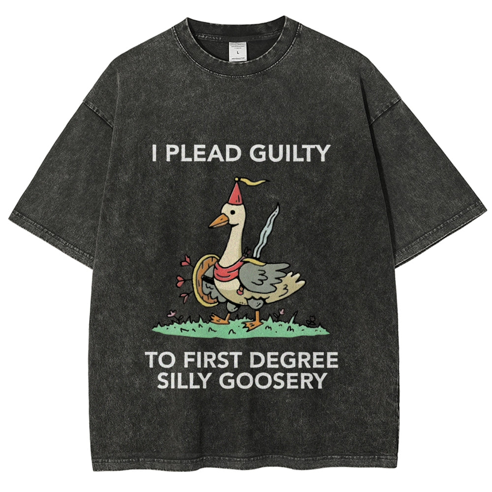 Unisex First Degree Silly Goose Printed Washed Tee