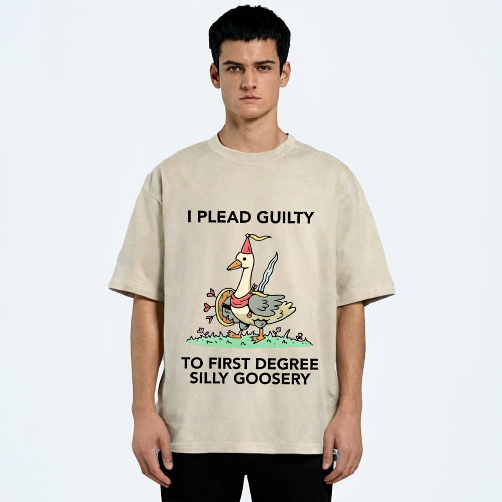 Unisex First Degree Silly Goose Printed Washed Tee