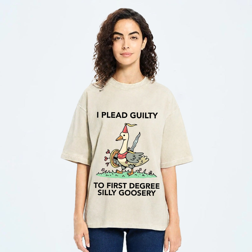 Unisex First Degree Silly Goose Printed Washed Tee