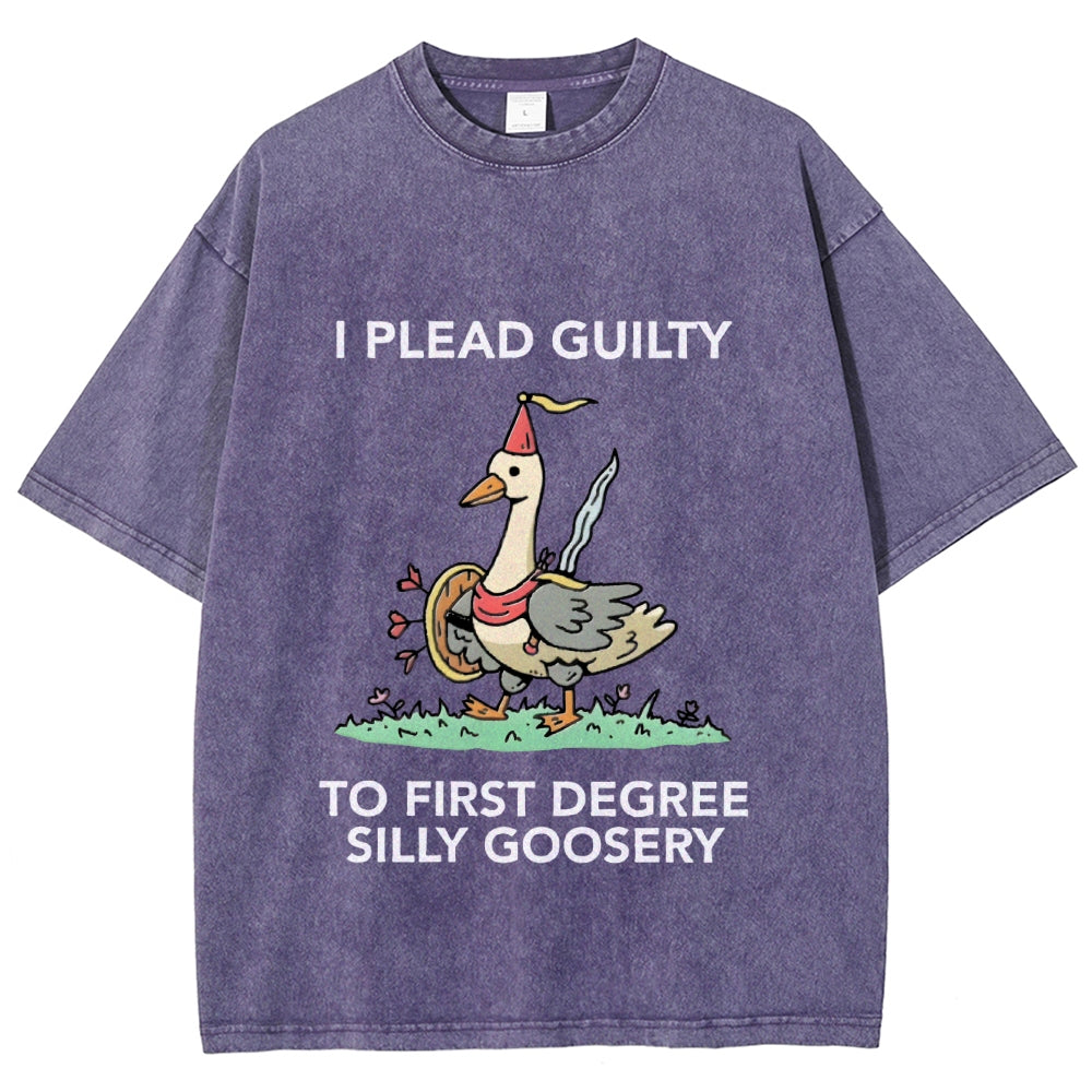 Unisex First Degree Silly Goose Printed Washed Tee