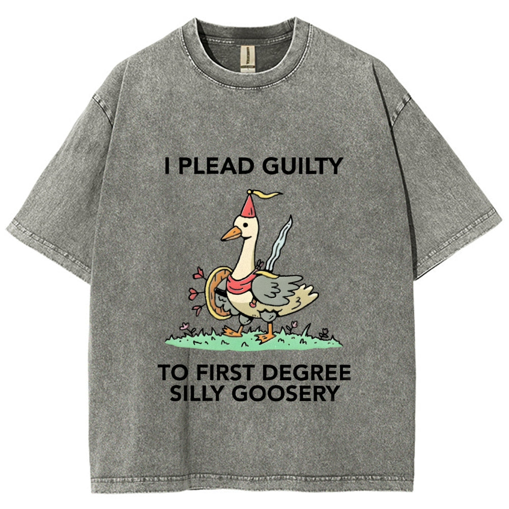 Unisex First Degree Silly Goose Printed Washed Tee