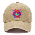 Rainbow Third Eye - Prismatic eye radiat Washed Cap