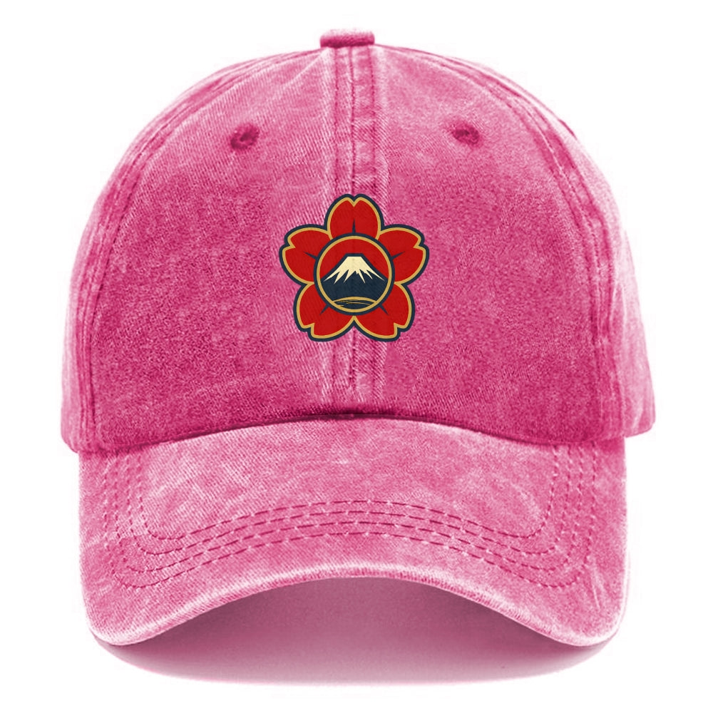 Japanese Cherry Blossom Washed Cap