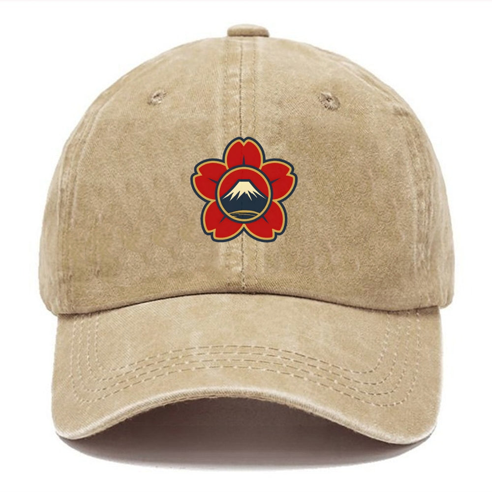 Japanese Cherry Blossom Washed Cap