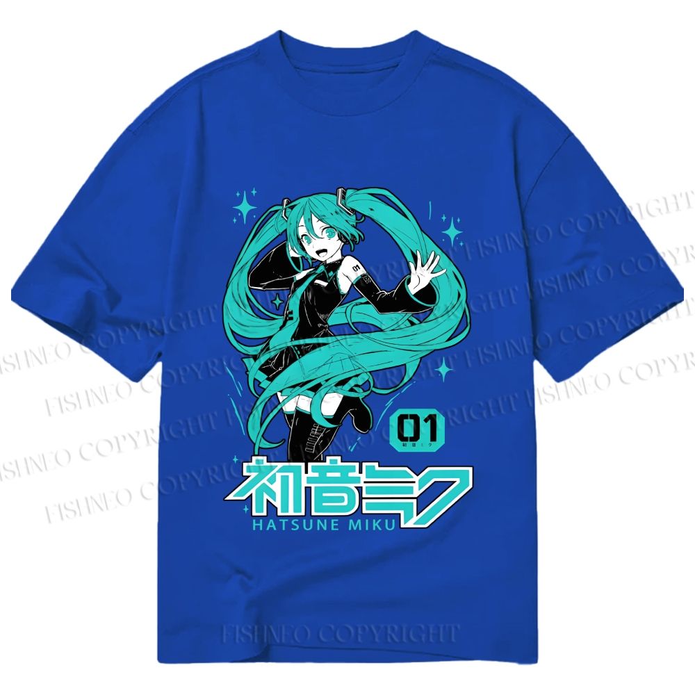 Unisex Classic Cotton Hatsune Miku Printed T-shirt