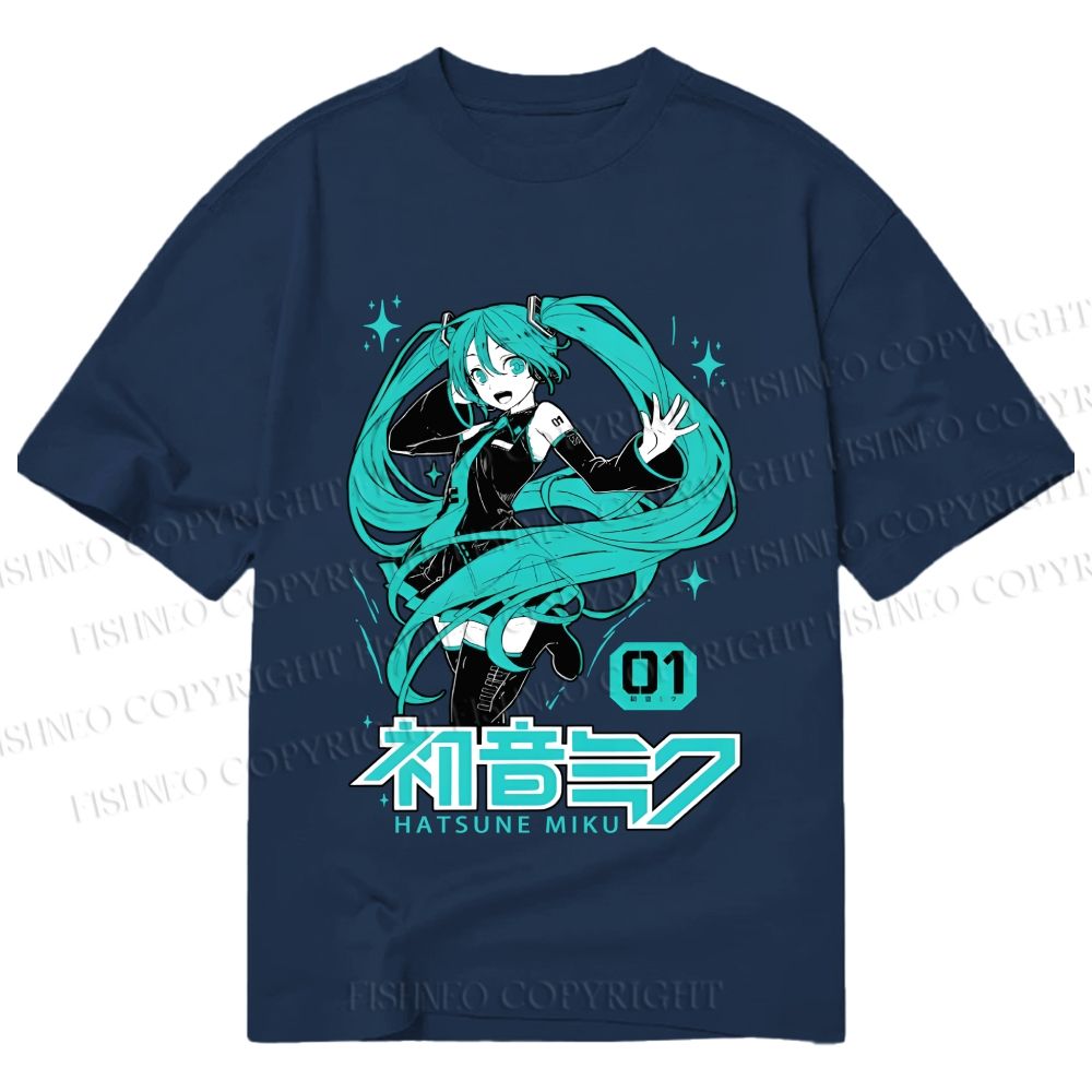 Unisex Classic Cotton Hatsune Miku Printed T-shirt