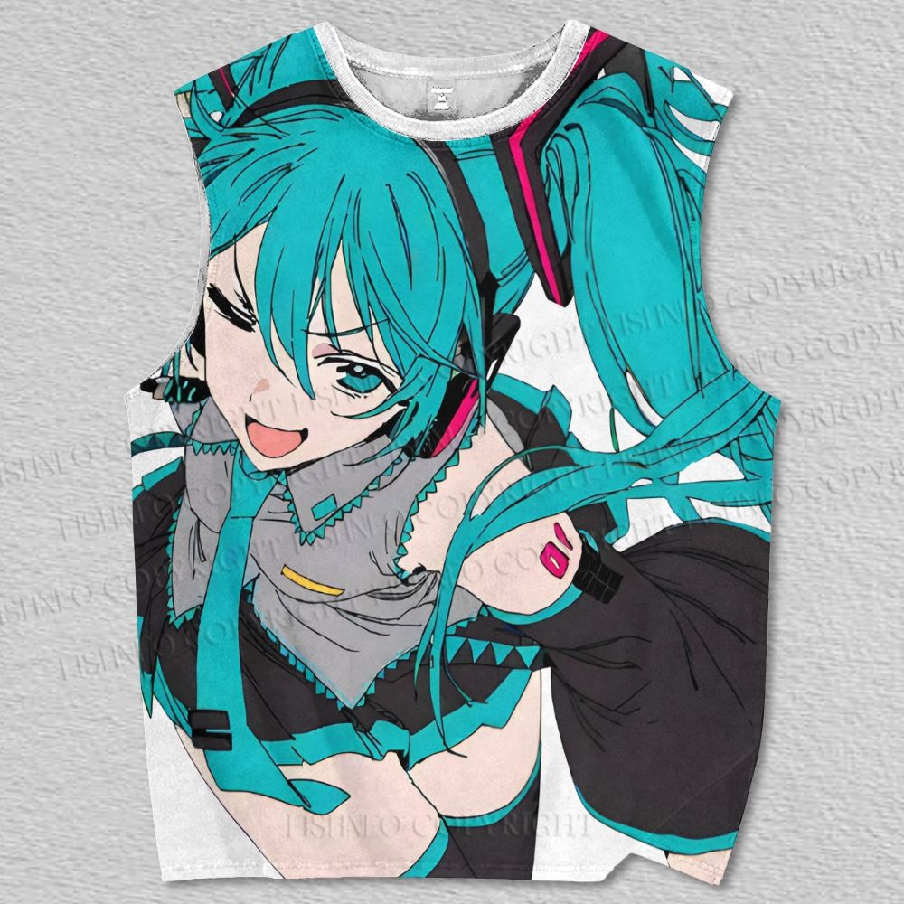 Unisex Hatsune Miku Printed Tank Top