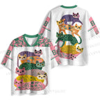 Floral Cats Jersey Shirts