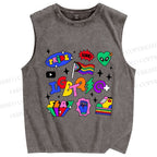Unisex Multicolor Pride Printed Washed Tank Top