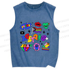 Unisex Multicolor Pride Printed Washed Tank Top