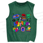 Unisex Multicolor Pride Printed Washed Tank Top