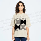 Unisex Bauhaus Design Printed Washed Tee