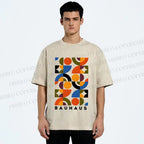 Unisex Bauhaus Design Printed Washed Tee