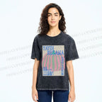 Unisex Yayoi Kusama Pink Pumpkin Printed Washed Tee