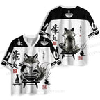 Ramen Fox Printed Jersey Shirts