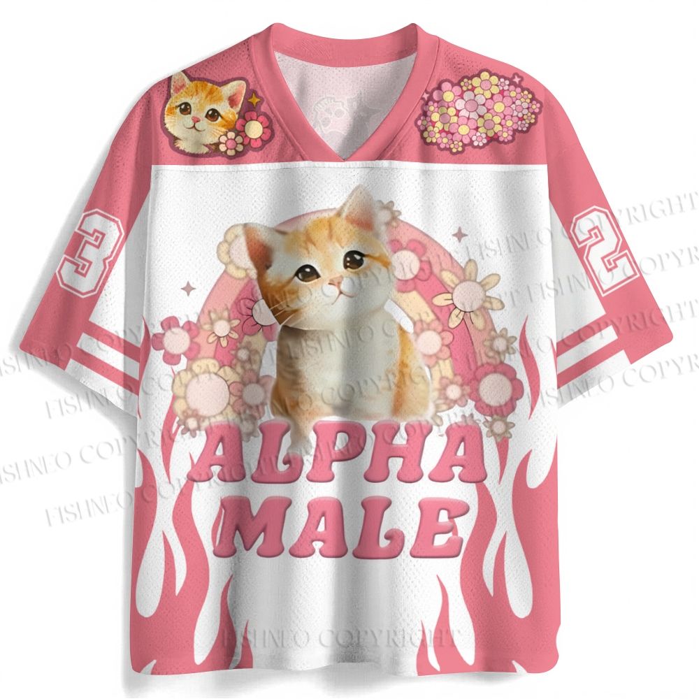 Alpha Male Cat Meme Jersey Shirts