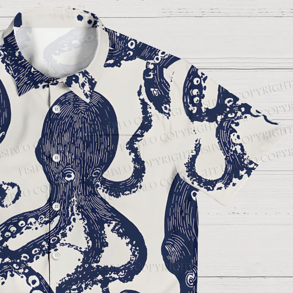 Ocean Octopus Aloha Hawaiian Shirt