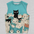 Unisex Cats Printed Tank Top