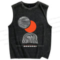 Unisex Bauhaus Eclipse Printed Washed Tank Top
