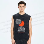Unisex Bauhaus Eclipse Printed Washed Tank Top