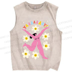 Unisex YAAAAY Lady Printed Washed Tank Top