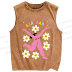 Unisex YAAAAY Lady Printed Washed Tank Top