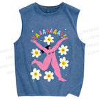 Unisex YAAAAY Lady Printed Washed Tank Top