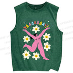 Unisex YAAAAY Lady Printed Washed Tank Top
