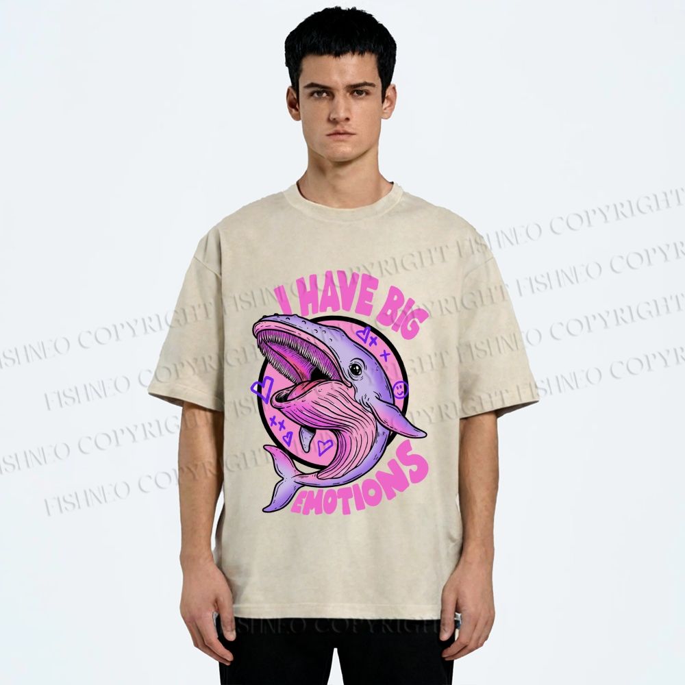 Unisex I HAVE BIG EMOTIONS Printed Washed Tee