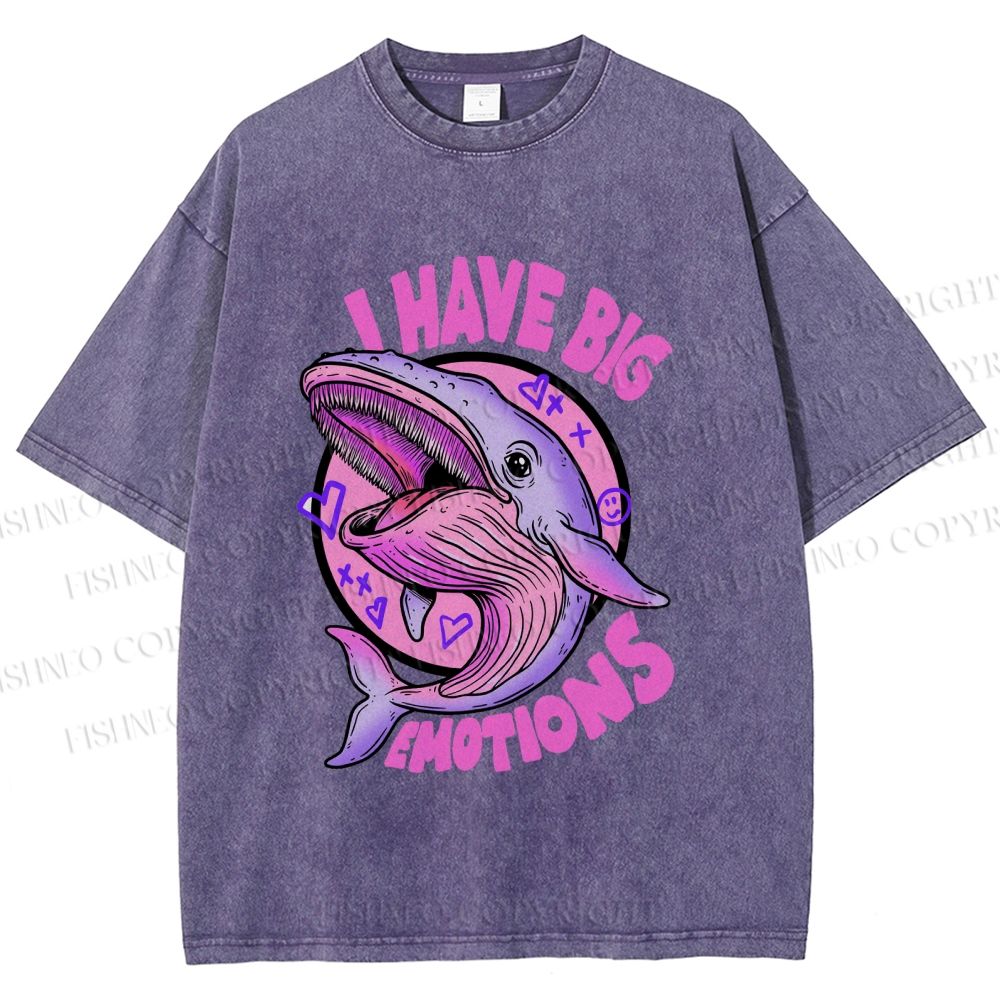 Unisex I HAVE BIG EMOTIONS Printed Washed Tee