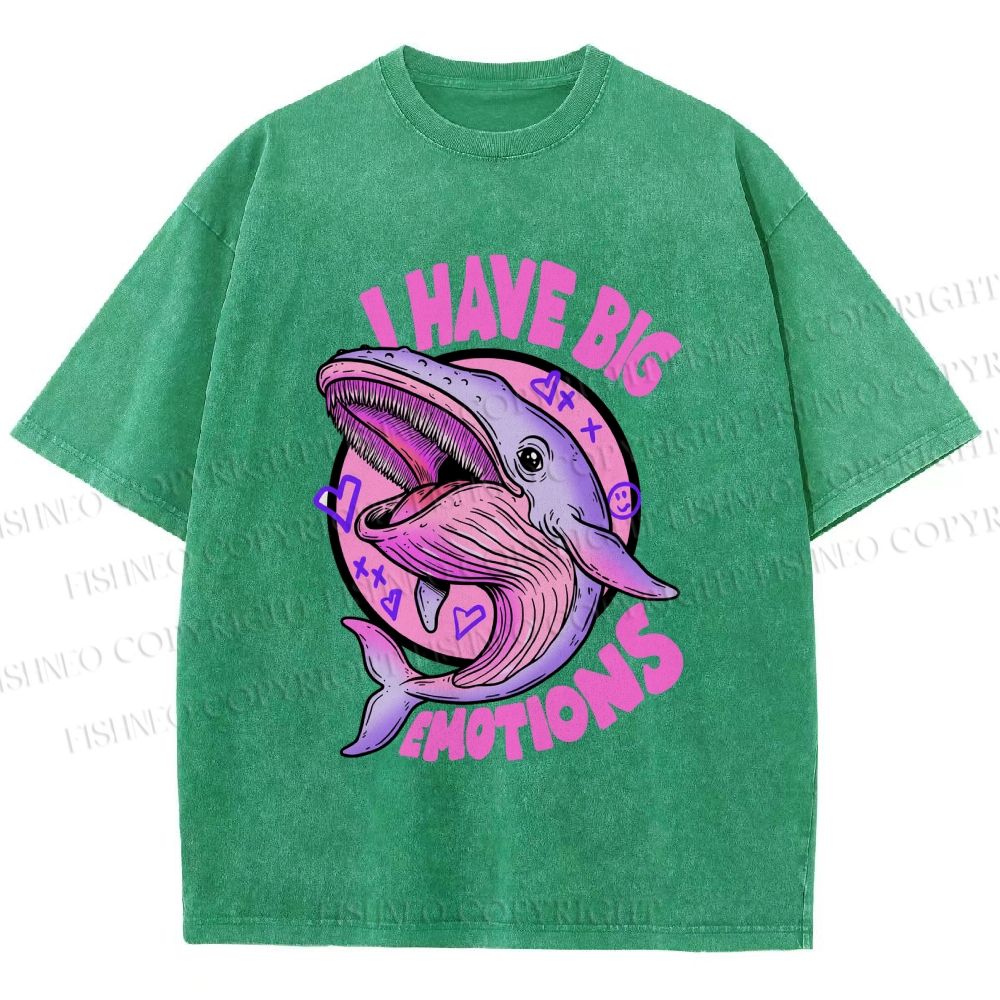 Unisex I HAVE BIG EMOTIONS Printed Washed Tee
