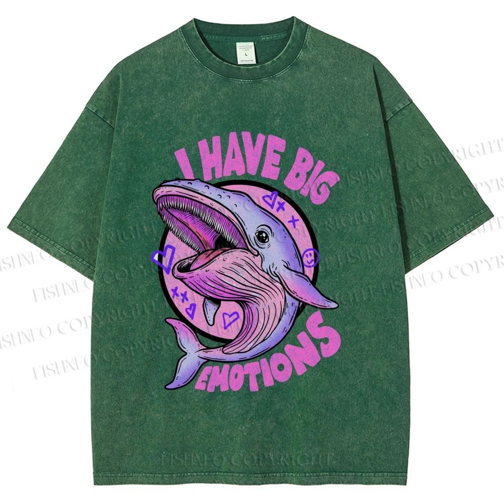 Unisex I HAVE BIG EMOTIONS Printed Washed Tee