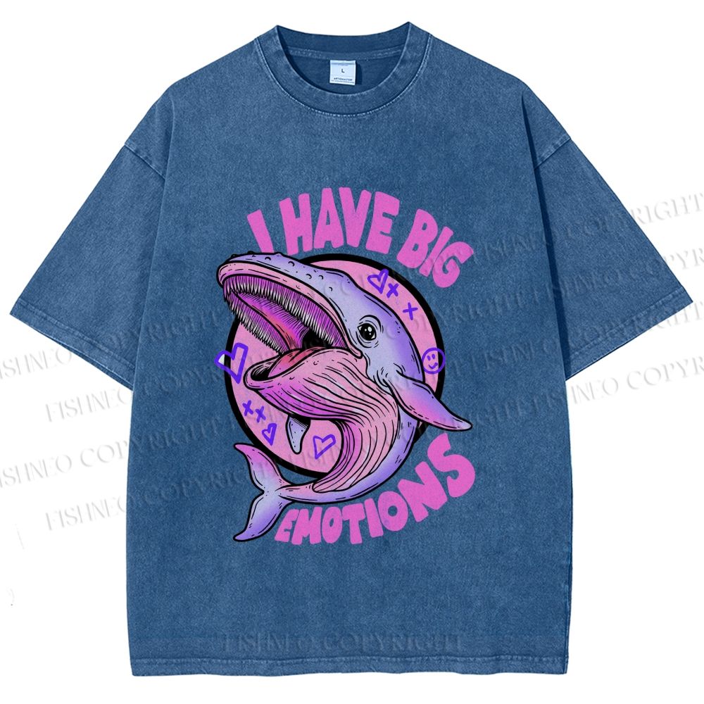 Unisex I HAVE BIG EMOTIONS Printed Washed Tee