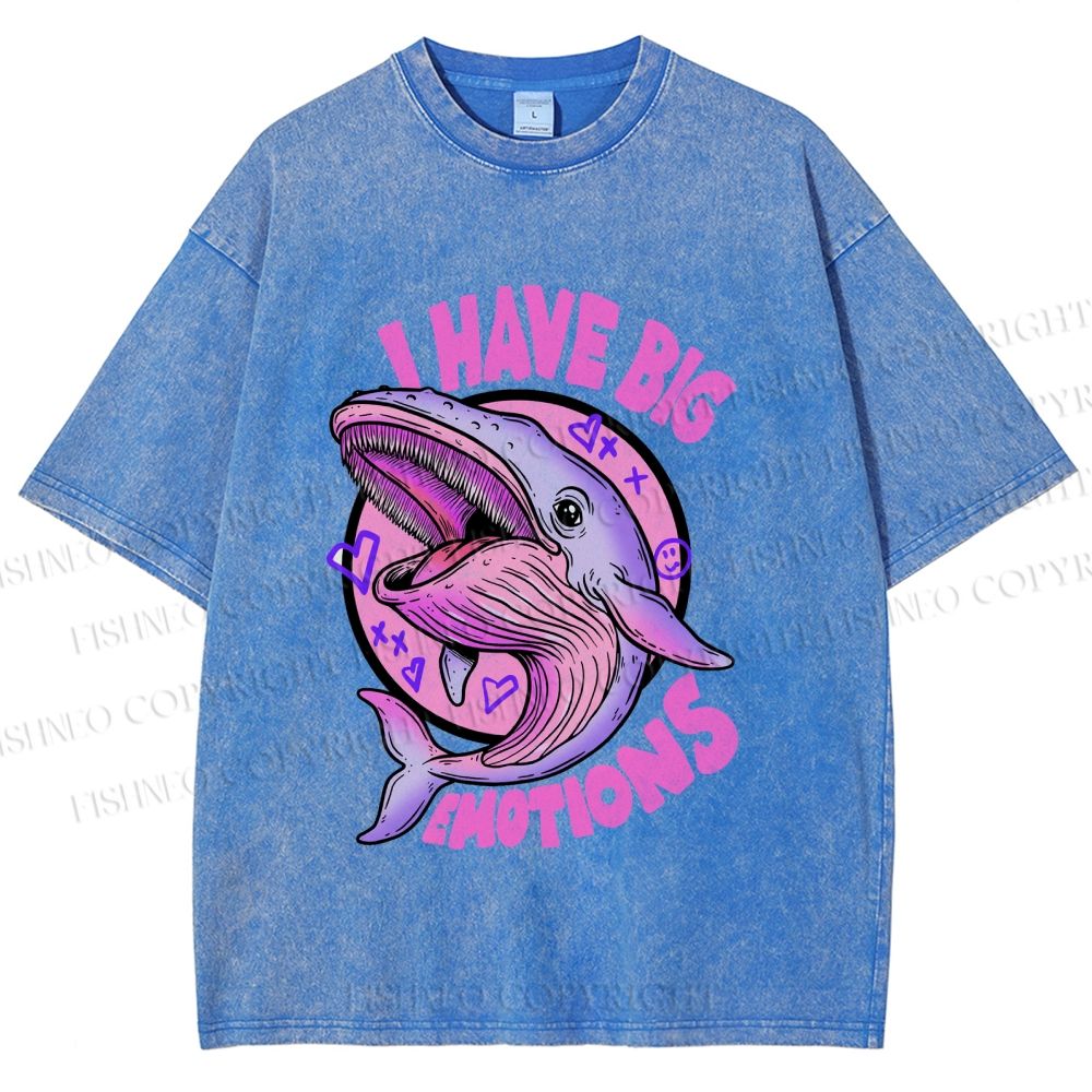 Unisex I HAVE BIG EMOTIONS Printed Washed Tee