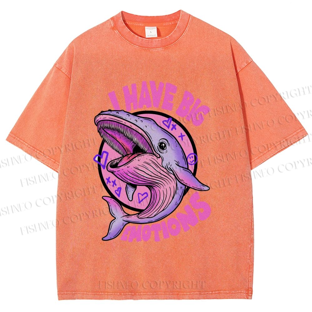 Unisex I HAVE BIG EMOTIONS Printed Washed Tee