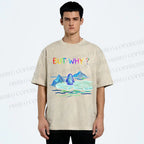 Unisex BUT WHY? Printed Washed Tee
