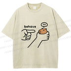 Unisex Dishonest Capybara Printed Washed Tee