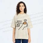 Unisex Dishonest Capybara Printed Washed Tee