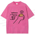 Unisex Dishonest Capybara Printed Washed Tee