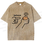 Unisex Dishonest Capybara Printed Washed Tee