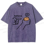 Unisex Dishonest Capybara Printed Washed Tee