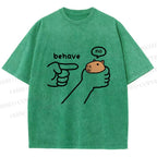 Unisex Dishonest Capybara Printed Washed Tee