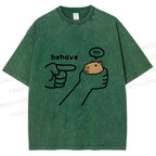 Unisex Dishonest Capybara Printed Washed Tee